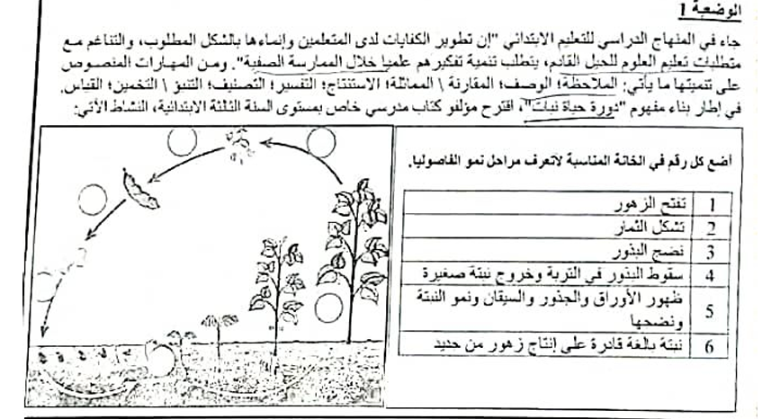 الوثيقة المرفقة بالسؤال