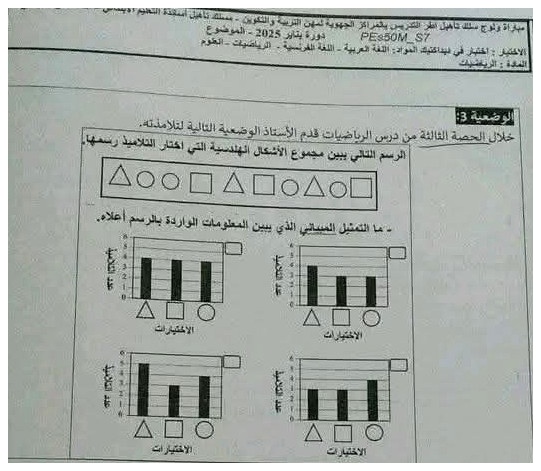 الوثيقة المرفقة بالسؤال